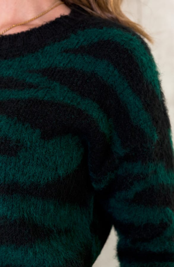 Zebra Trui Dames Groen – shoparchief, foto 6