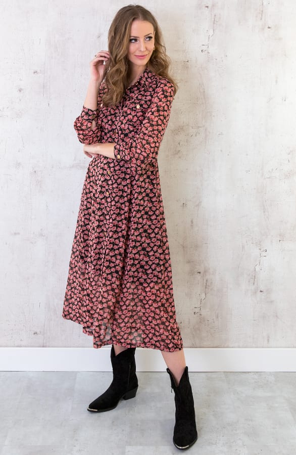Bloemenprint Midi Jurk – shoparchief, foto 4