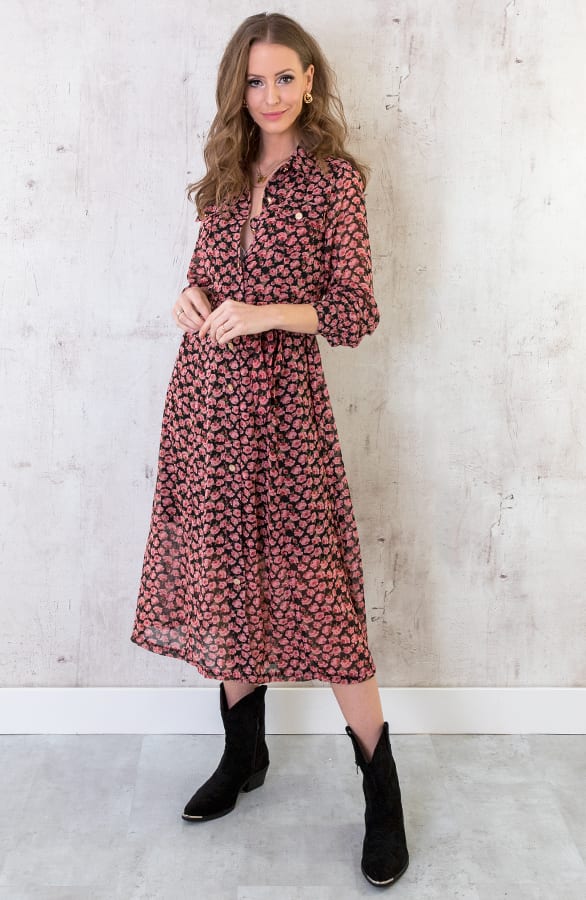 Bloemenprint Midi Jurk – shoparchief, foto 3
