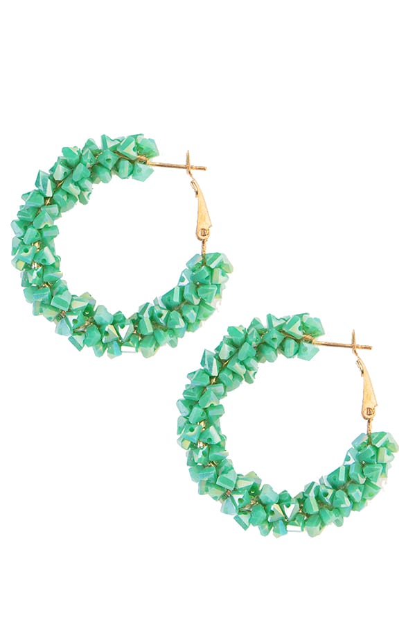 Creool Luxury Oorbellen Groen – shoparchief, foto 1