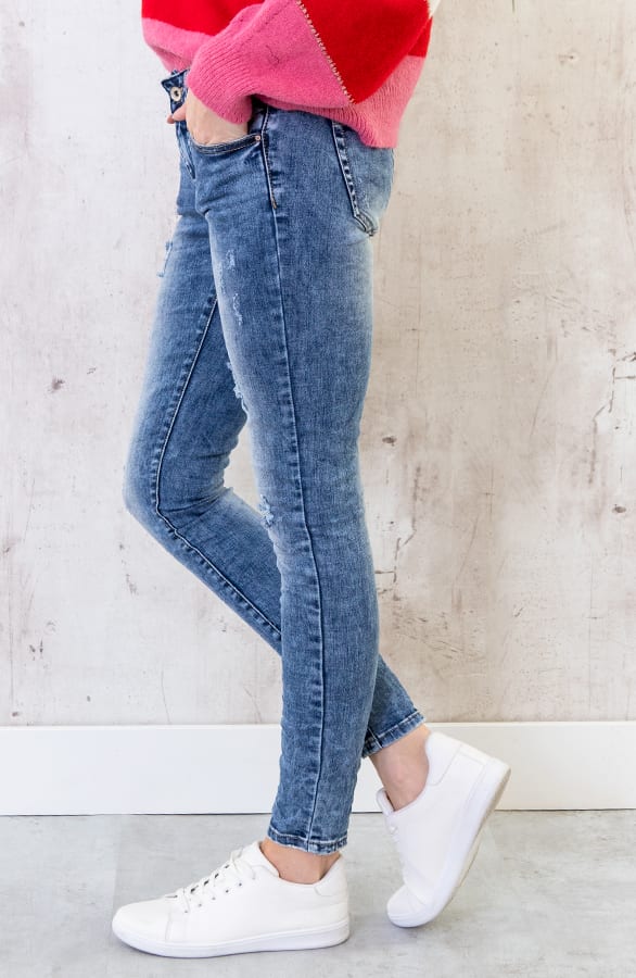Damaged Jeans Damen Blau, Shoparchiv, Foto 3