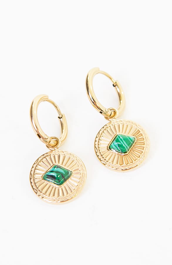 Gouden Oorbellen Deluxe Groen – shoparchief, foto 4