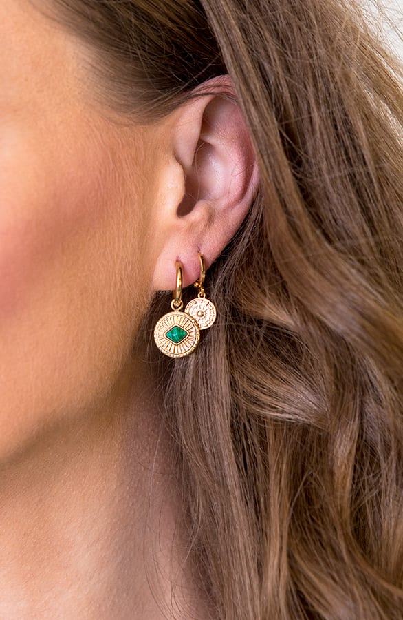 Oorbellen Luxury Coin Goud – shoparchief, foto 2