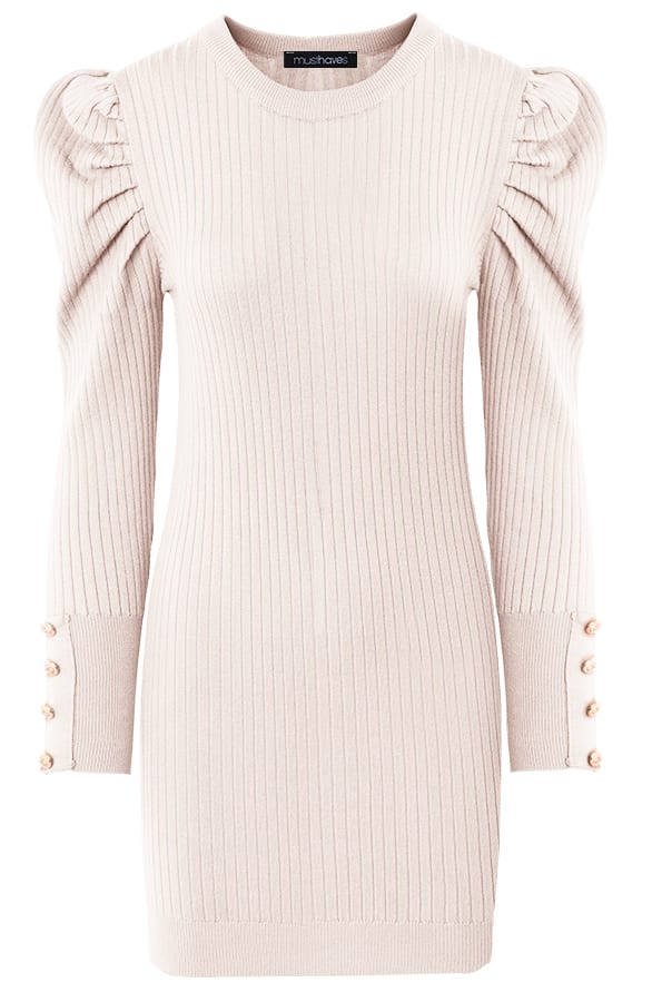 Stretch Jurk Beige – shoparchief, foto 7