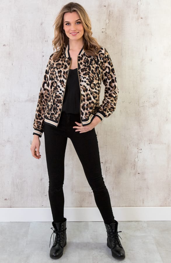 Leopard Bomber Jacket Dames – shoparchief, foto 4