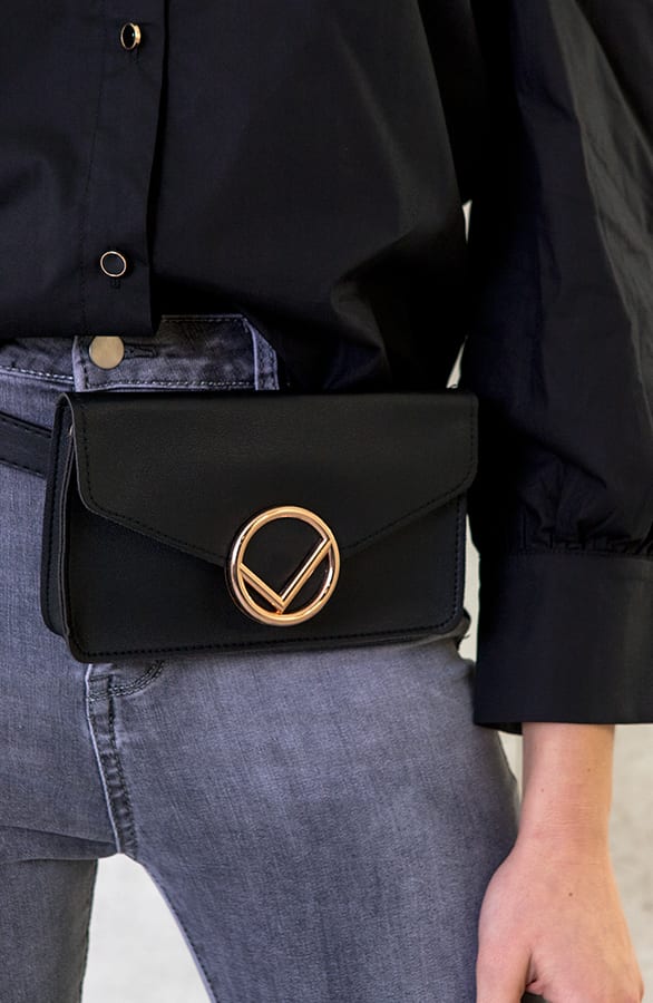 Leren Bumbag Deluxe Zwart – shoparchief, foto 1