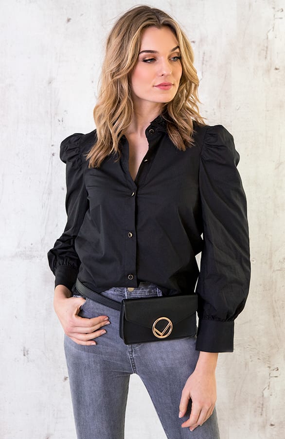 Leren Bumbag Deluxe Zwart – shoparchief, foto 2