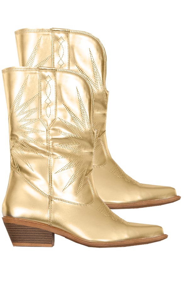 Leren Cowboylaarzen Goud – shoparchief, foto 6