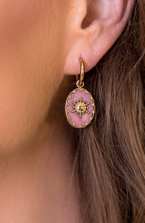 Luxury Oorbellen Oud Roze – shoparchief, foto 2