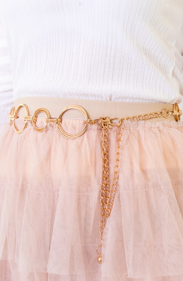 Metalen Circle Riem Goud – shoparchief, foto 2