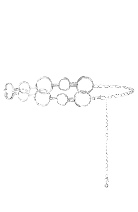 Metalen Circle Riem Zilver – shoparchief, foto 1