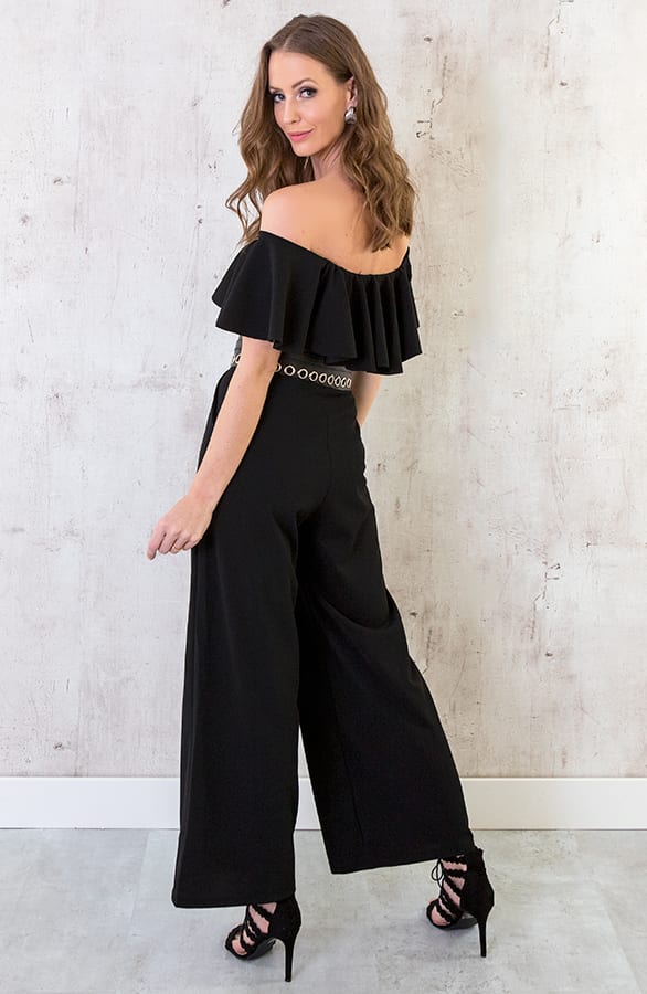 Off Shoulder Jumpsuit Zwart – shoparchief, foto 3