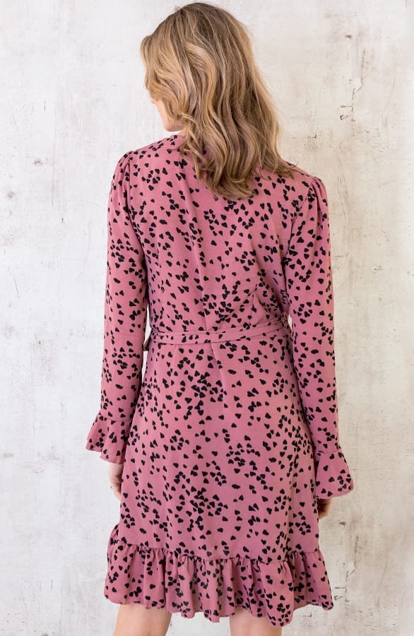 Overslag Jurk Hartjes Oud Roze – shoparchief, foto 7