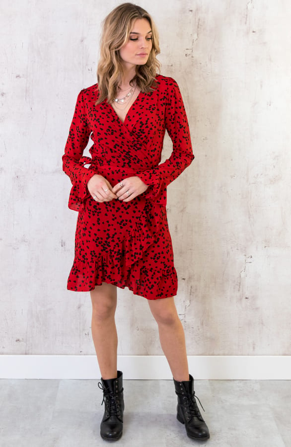 Overslag Jurk Hartjes Rood – shoparchief, foto 3
