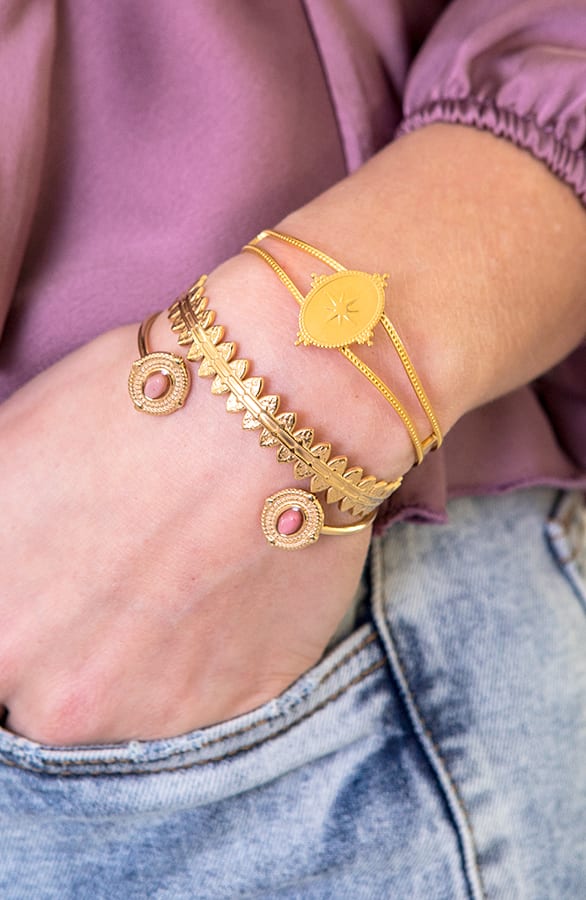 Rhodonite Armband Goud – shoparchief, foto 5