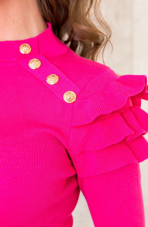Ruches Trui Deluxe Fuchsia – shoparchief, foto 5