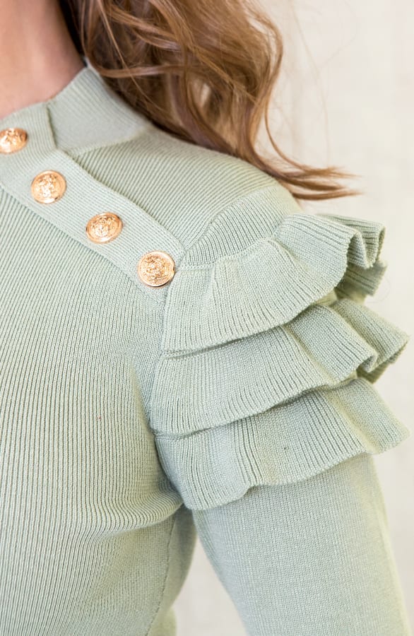 Ruches Trui Pastelgroen – shoparchief, foto 7