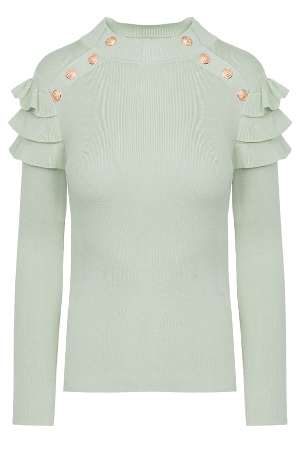 Ruches Trui Pastelgroen – shoparchief, foto 1