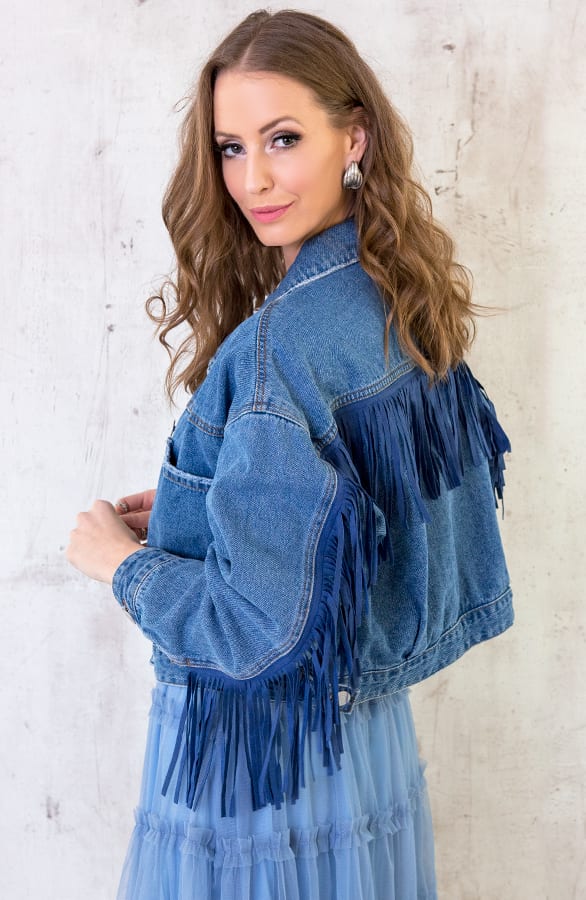 Spijkerjas Met Fringe – shoparchief, foto 1