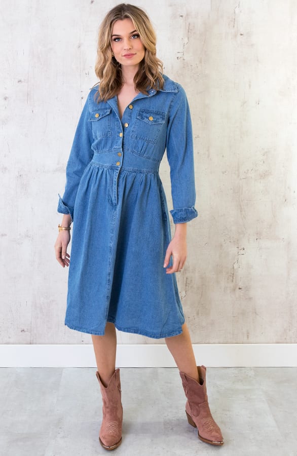 Spijkerjurk Dames – shoparchief, foto 4