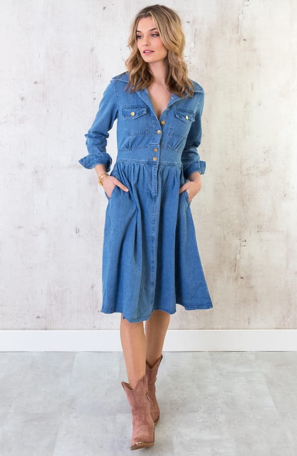 Spijkerjurk Dames – shoparchief, foto 3