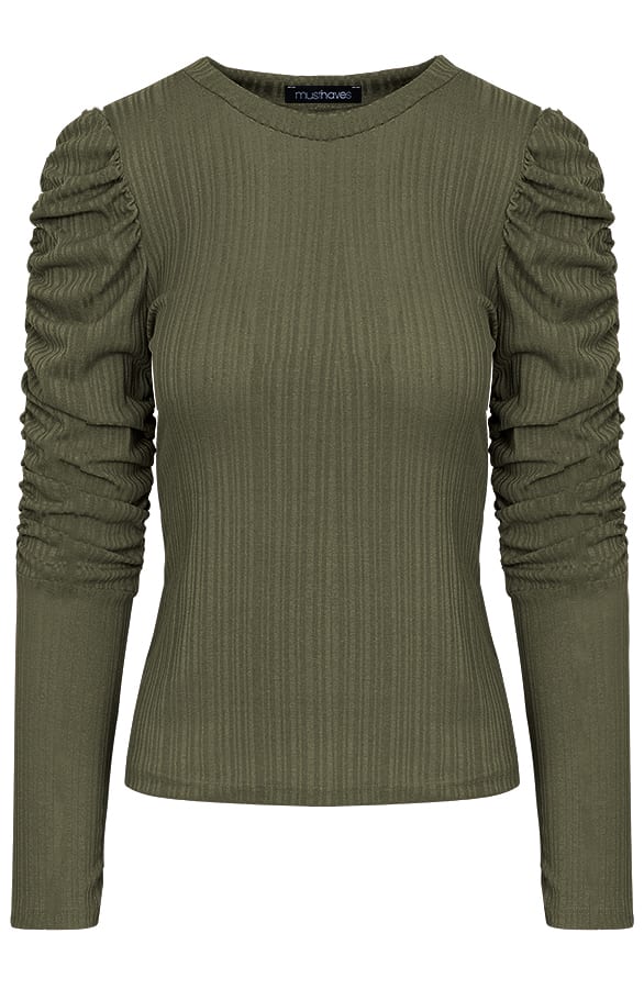 Sleeve Met Pofmouwen Groen – shoparchief, foto 1