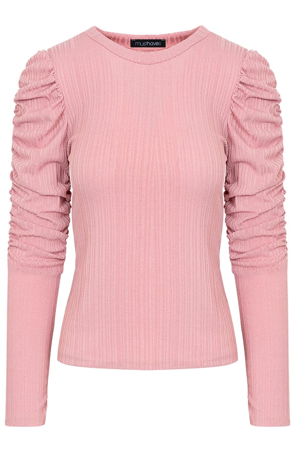 Sleeve Met Pofmouwen Roze – shoparchief, foto 1