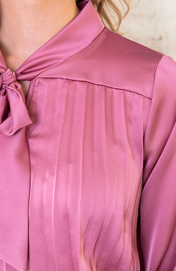 Zijde Plisse Tuniek Oud Roze – shoparchief, foto 6