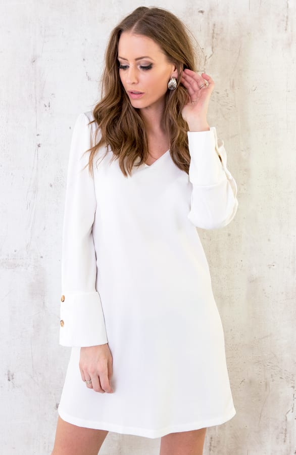 Basic Knopen Tuniek Wit – shoparchief, foto 4
