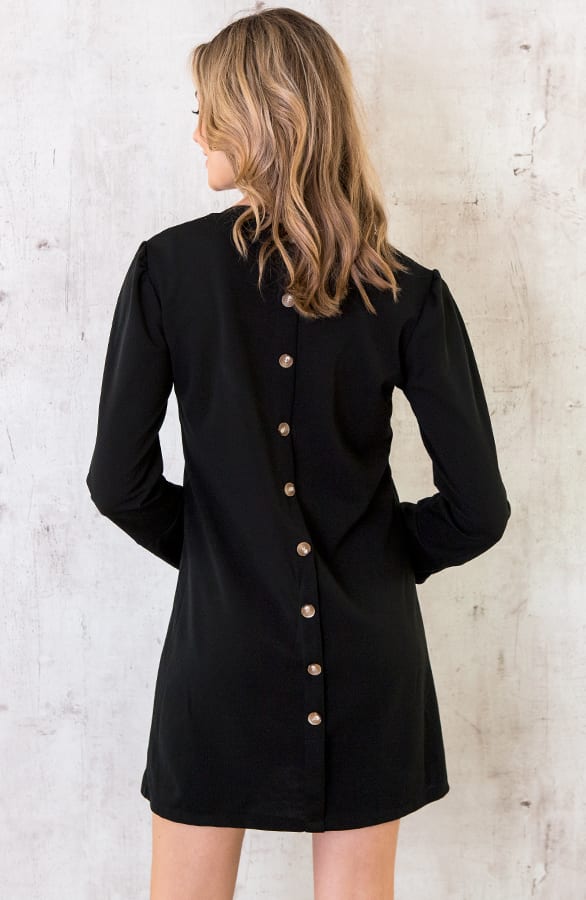 Basic Knopen Tuniek Zwart – shoparchief, foto 5