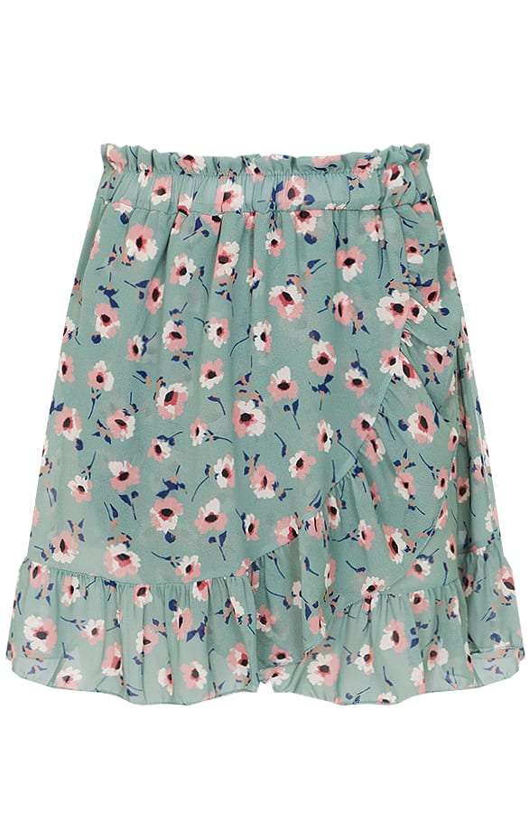 Bloemen Overslag Rok Mintgroen – shoparchief, foto 1