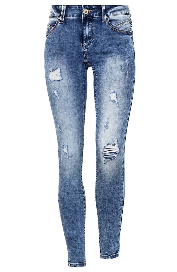 Damaged Jeans Damen Blau, Shoparchiv, Foto 1