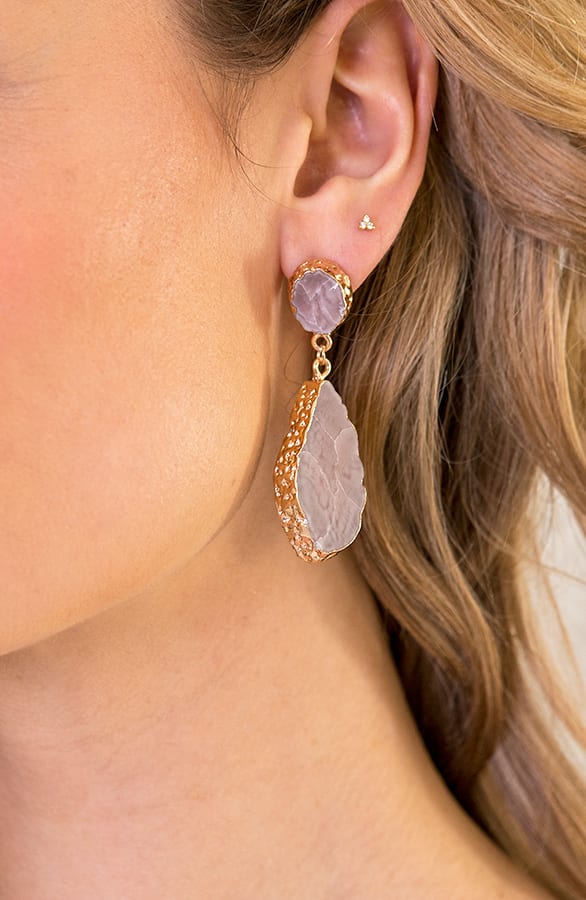Gemstone Oorbellen Roze – shoparchief, foto 2