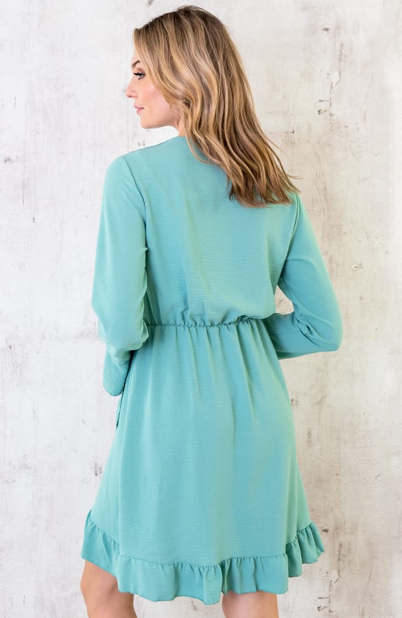 Jurk Met Overslag Mint – shoparchief, foto 5