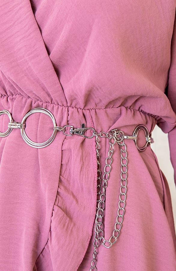 Jurk Met Overslag Oud Roze – shoparchief, foto 6