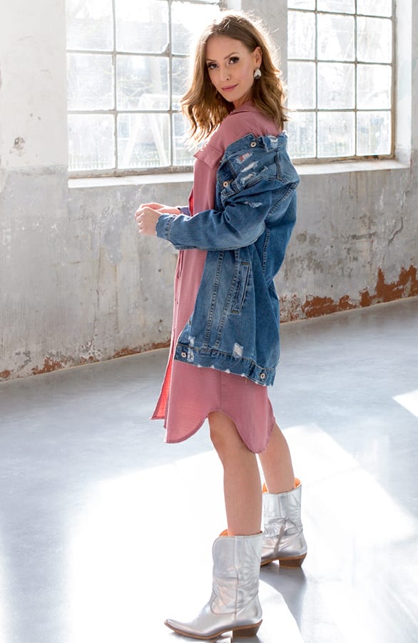Knopen Jurk Roze – shoparchief, foto 3