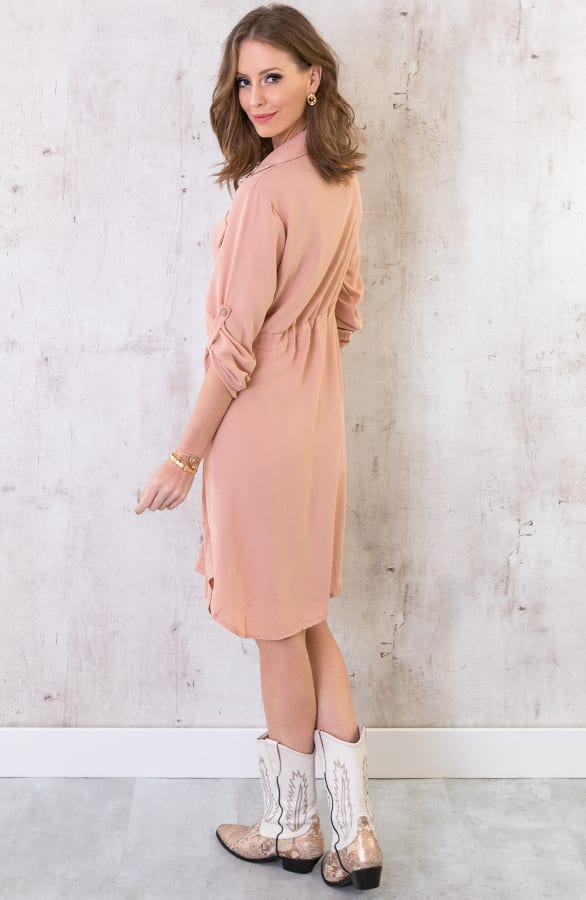 Knopf Kleid Lachsrosa, Shoparchiv, Foto 5