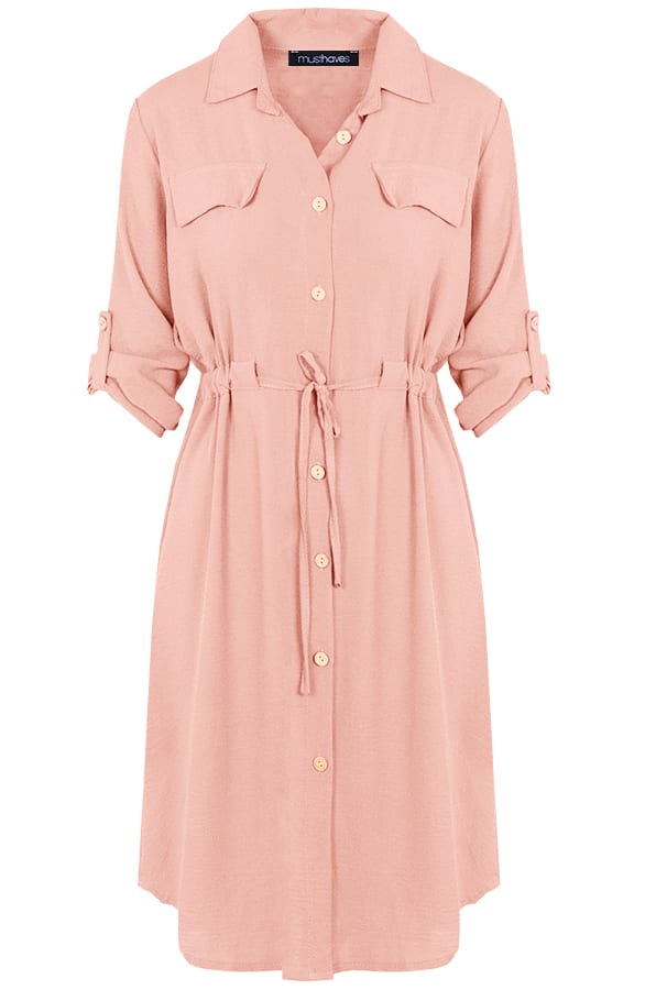 Knopf Kleid Lachsrosa, Shoparchiv, Foto 1