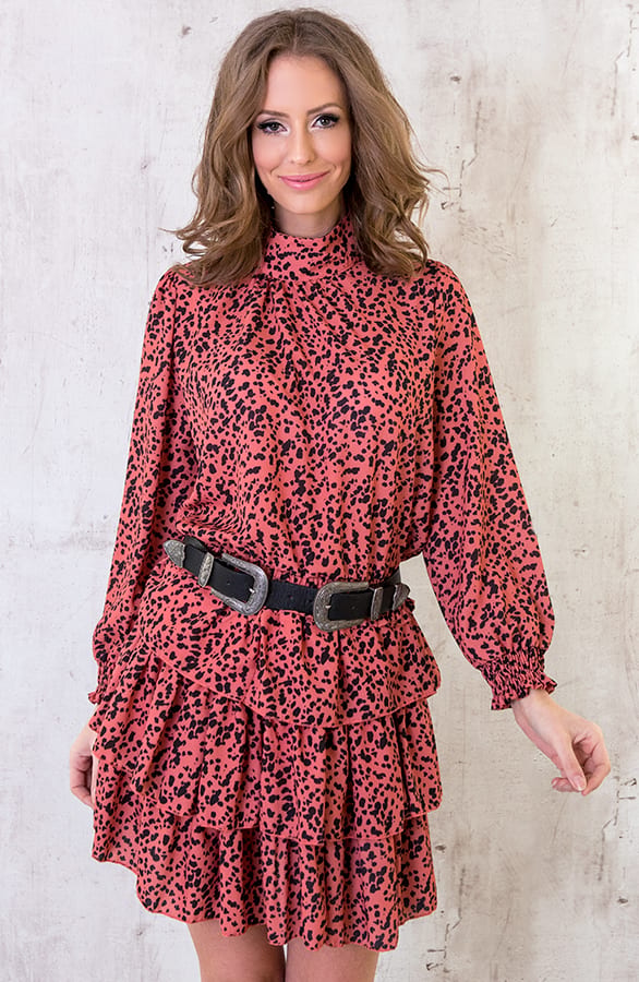 Leopard Blouse Koraal – shoparchief, foto 2