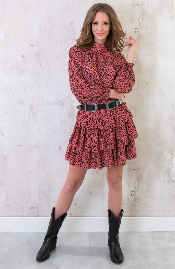 Leopard Blouse Koraal – shoparchief, foto 3