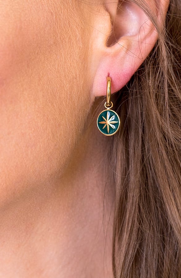 Luxury Star Oorbellen Smaragdgroen – shoparchief, foto 2