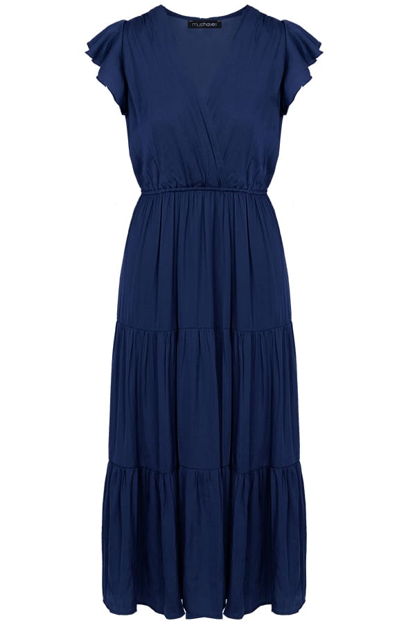 Maxi Jurk Dames Marine – shoparchief, foto 1