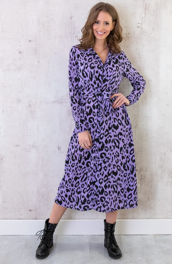 Maxi Jurk Panterprint Lila – shoparchief, foto 2