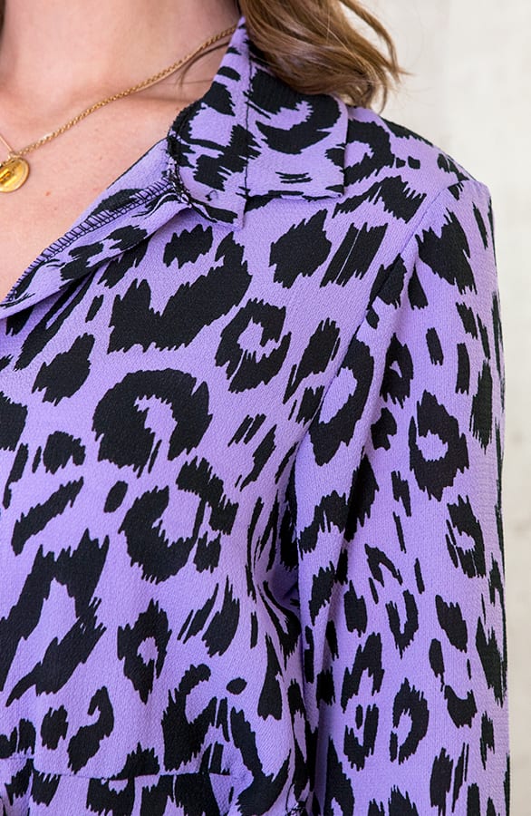 Maxi Jurk Panterprint Lila – shoparchief, foto 5