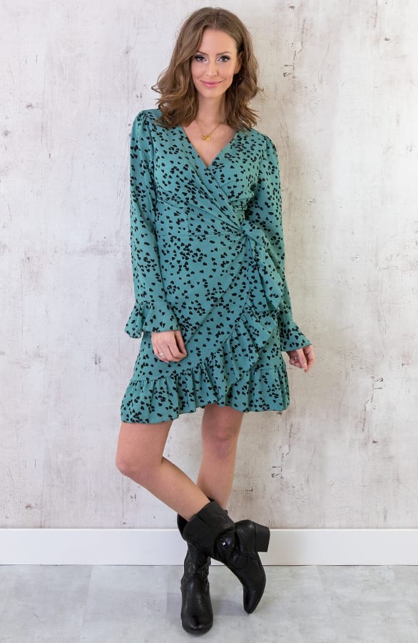 Overslag Jurk Hartjes Mint – shoparchief, foto 4
