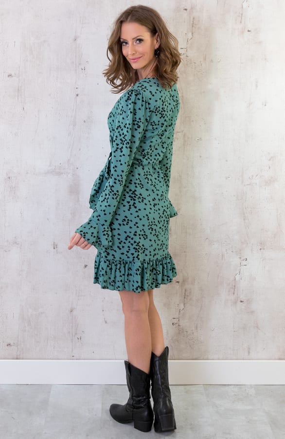Overslag Jurk Hartjes Mint – shoparchief, foto 5
