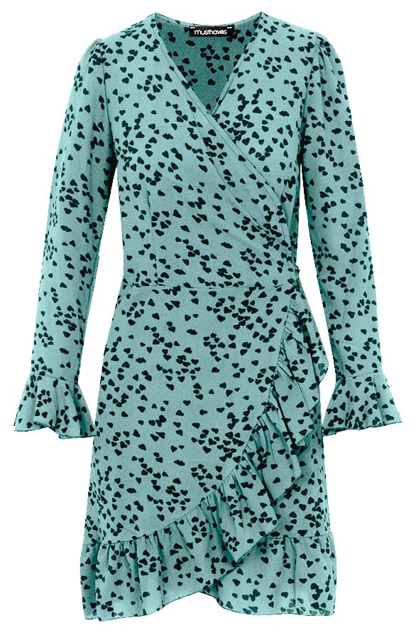 Overslag Jurk Hartjes Mint – shoparchief, foto 1