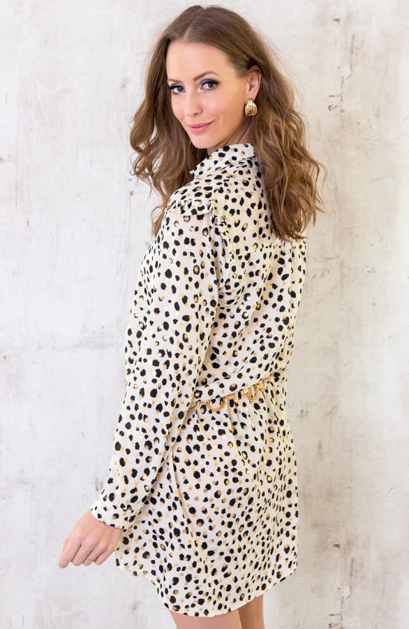Panter Jurk Dames Creme – shoparchief, foto 3