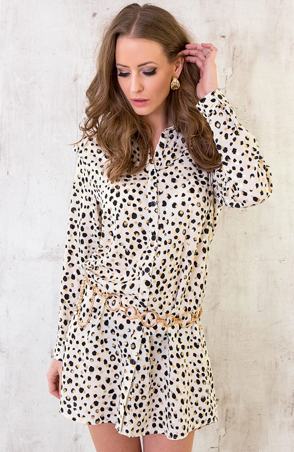 Panter Jurk Dames Creme – shoparchief, foto 4