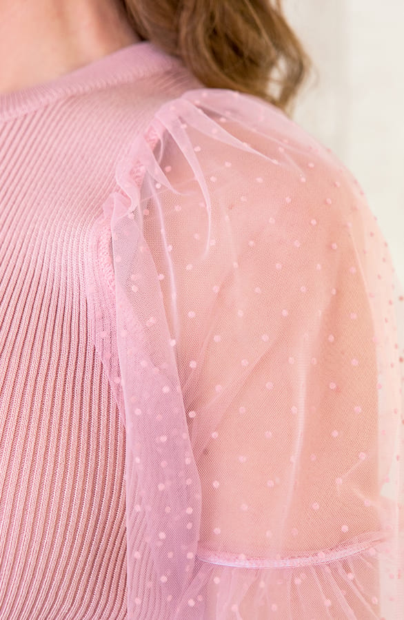 Polkadot Tule Top Roze – shoparchief, foto 5